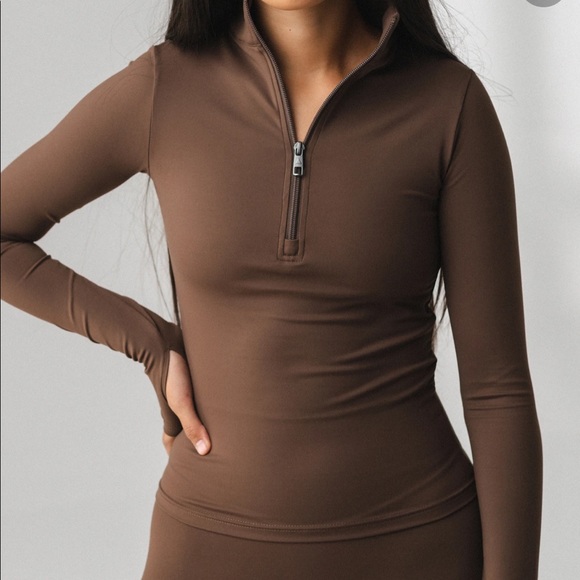 Balance Athletica Sweaters - Balance Athletica Charcoal The Refine Half Zip Sweater